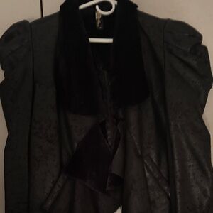 Sophisticated Black Velvet Women's Blazer